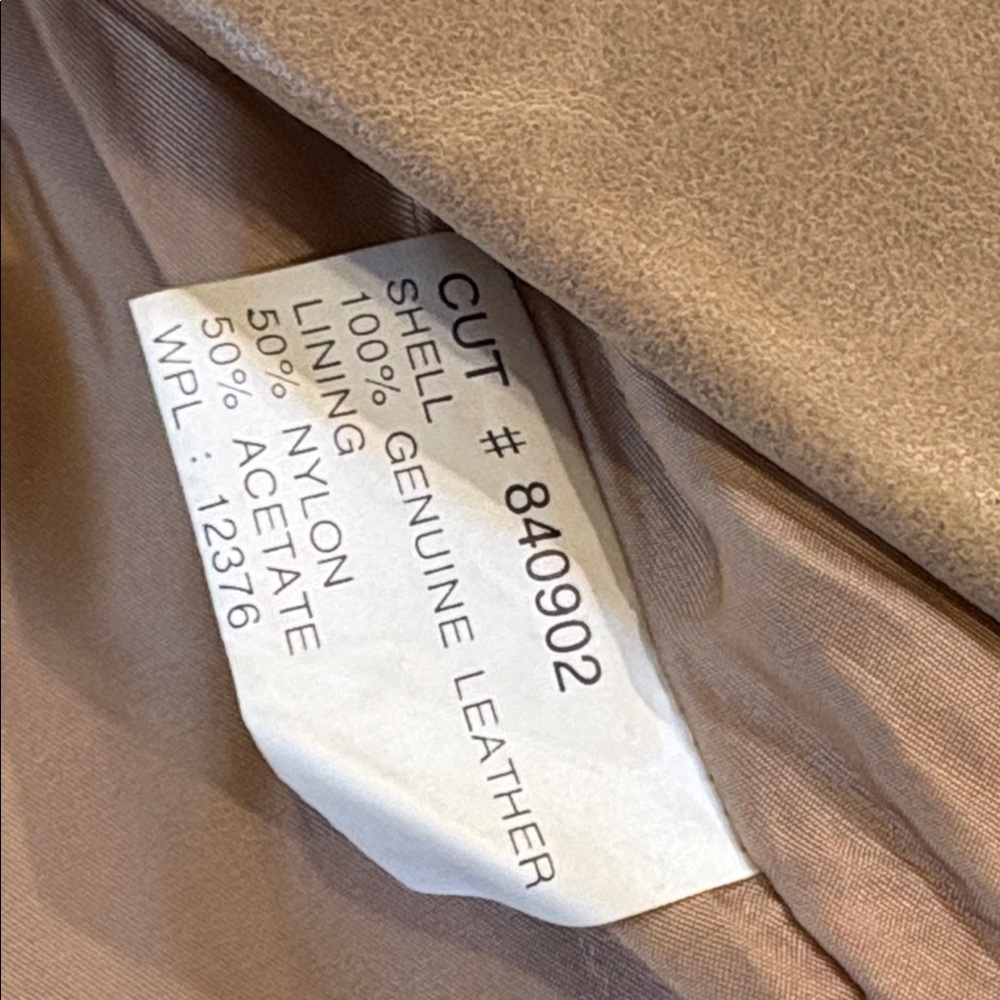 Vintage Pioneer Wear Tan Leather Cropped Jacket - Picture 10 of 16